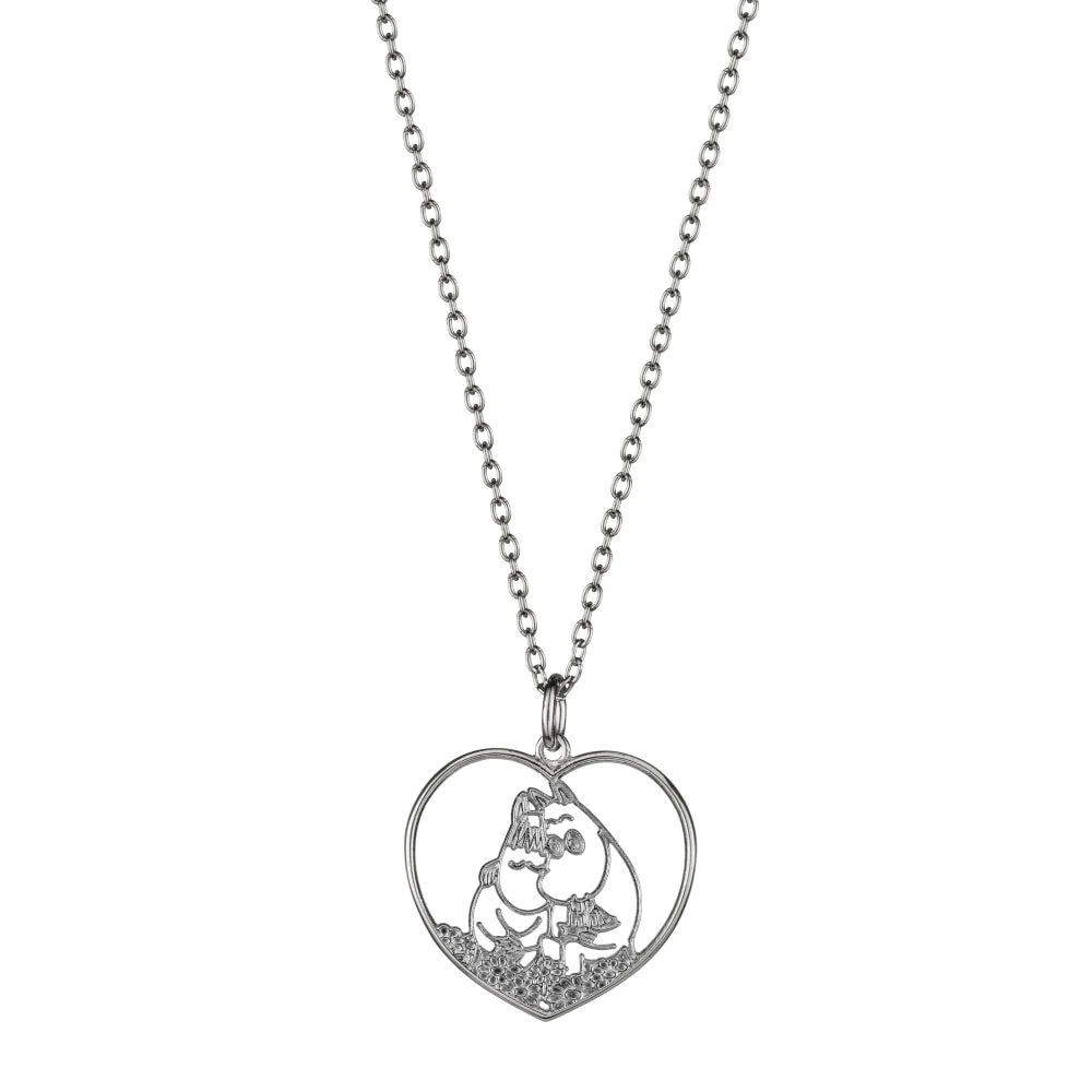 Moomin Love Heart Necklace Silver - Image 2