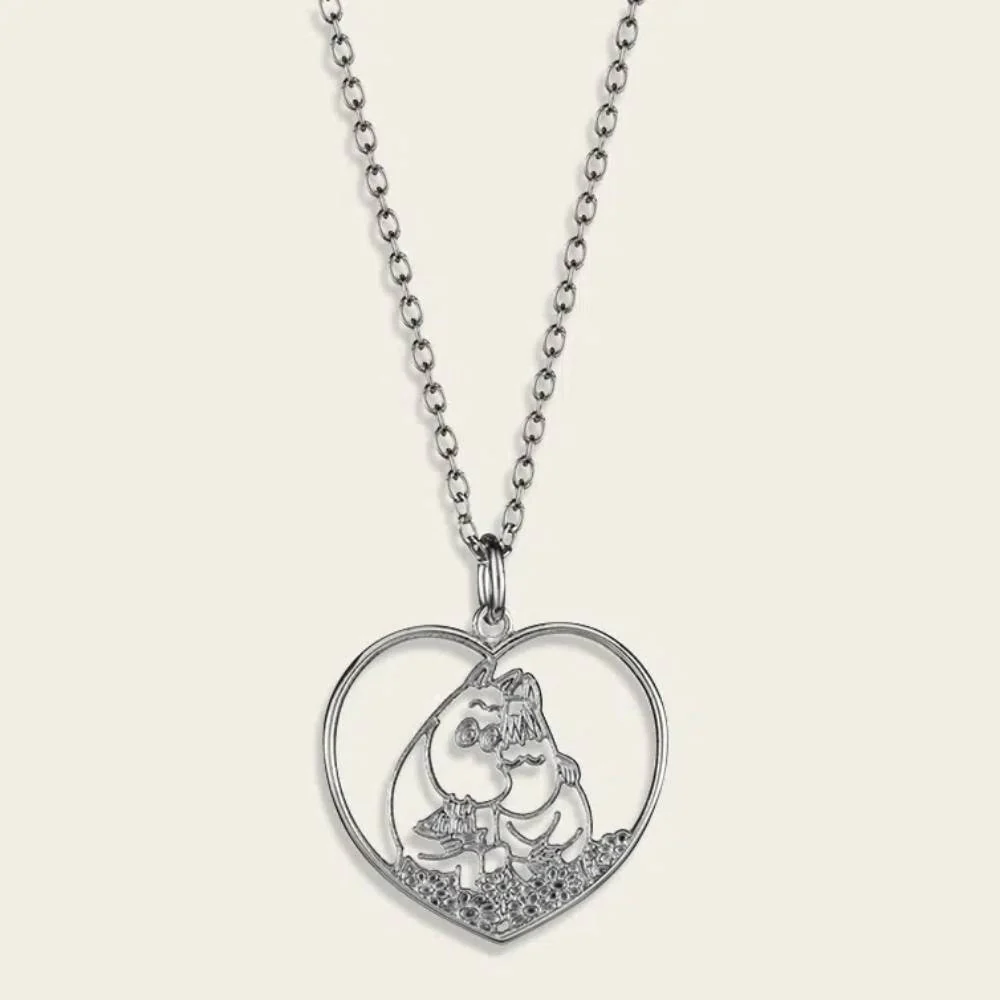 Moomin Love Heart Necklace Silver - Image 3