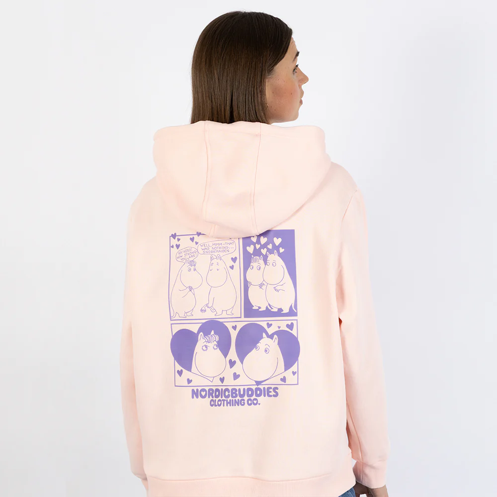 Moomins Love Hoodie Pink - Image 6