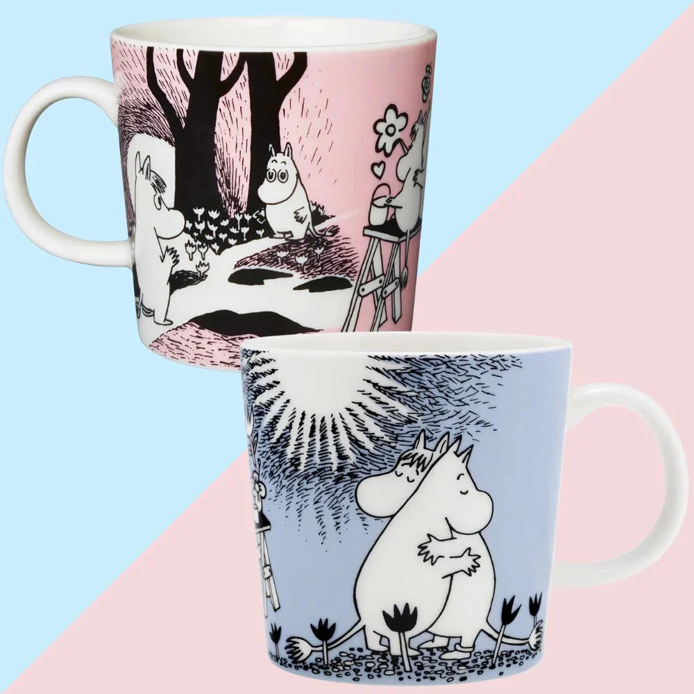 Moomin Love Mugs Pink & Blue Bundle