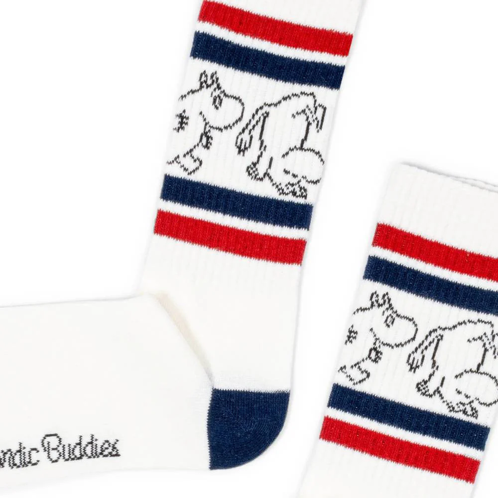 Moomintroll Retro Socks 40-45 Red/Navy - Image 2