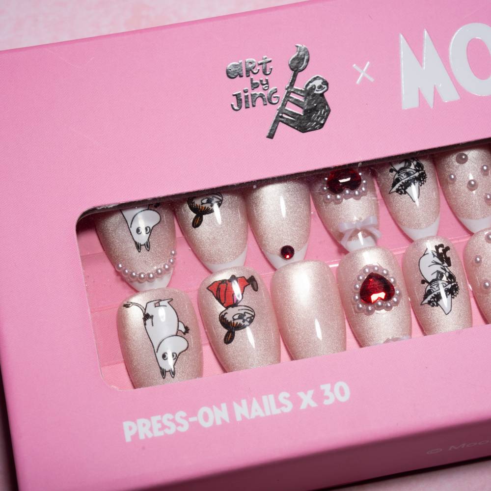 Moomin Romance Press-on Nails Pink - Image 4
