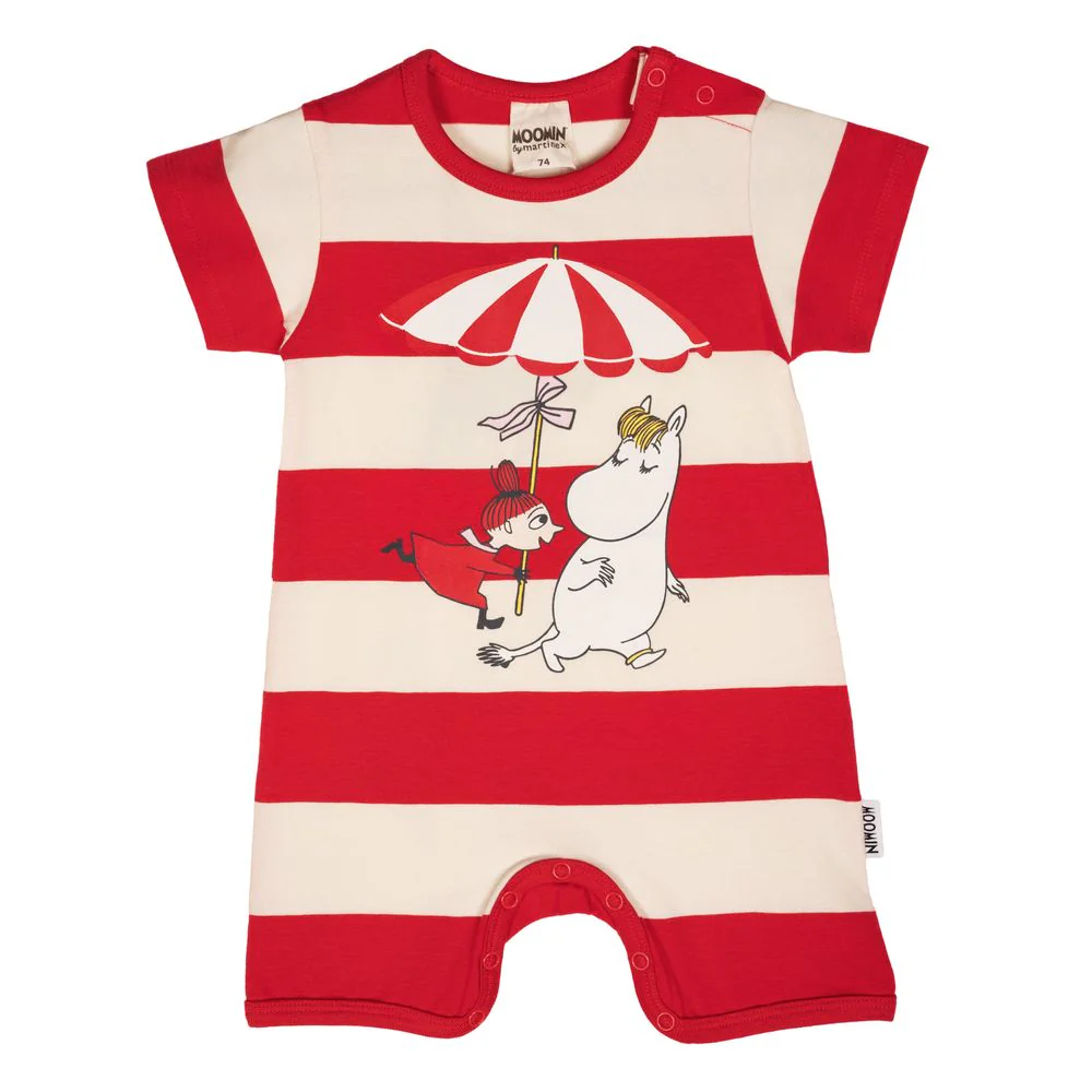 Moomin Shell Beach Playsuit Red