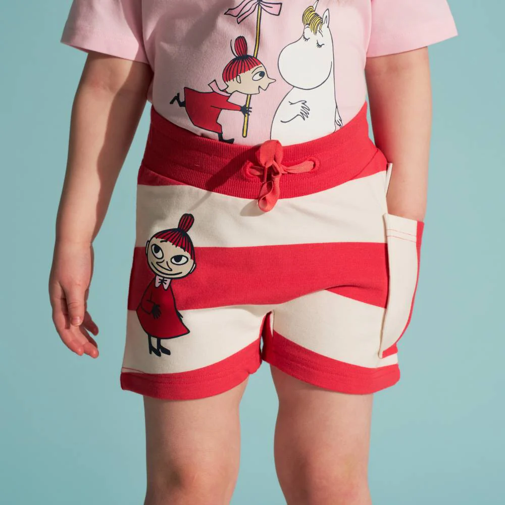 Moomin Shell Beach Shorts Red