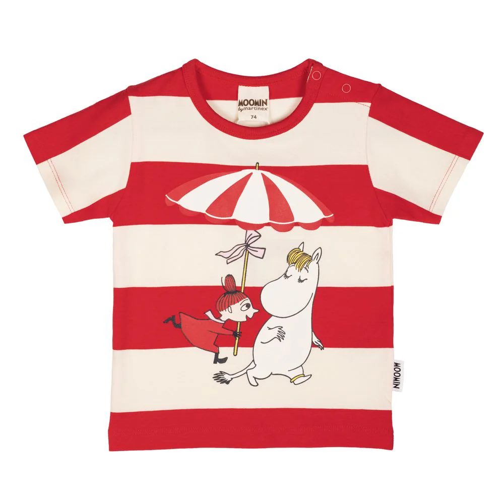Moomin Shell Beach T-Shirt Red