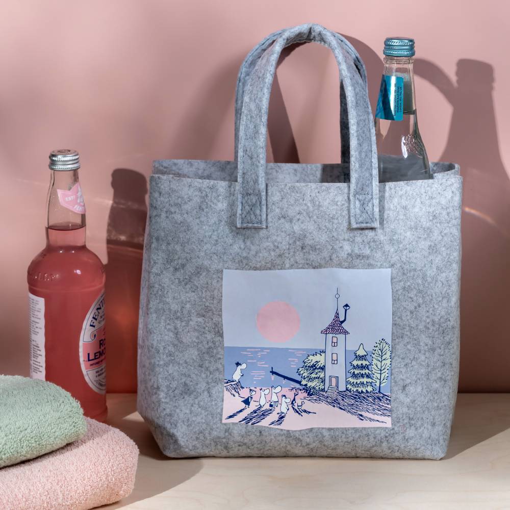 Moomin Sunset Tote Bag Grey