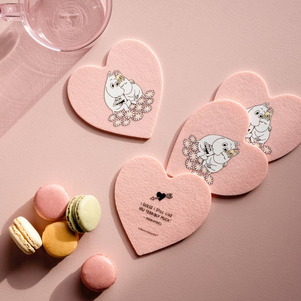 Moomin Together Coaster 4pcs Pink