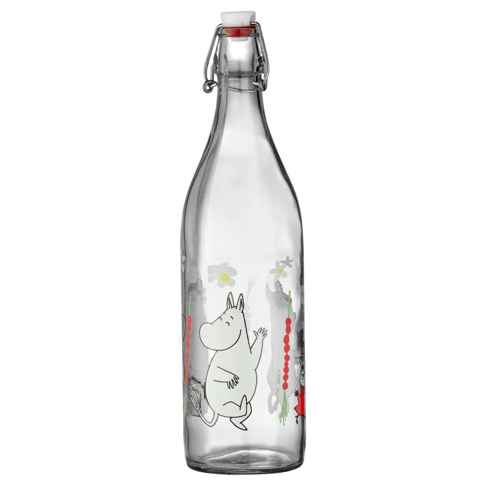 Moomin Wild Strawberries Glass Bottle 1L - Image 2