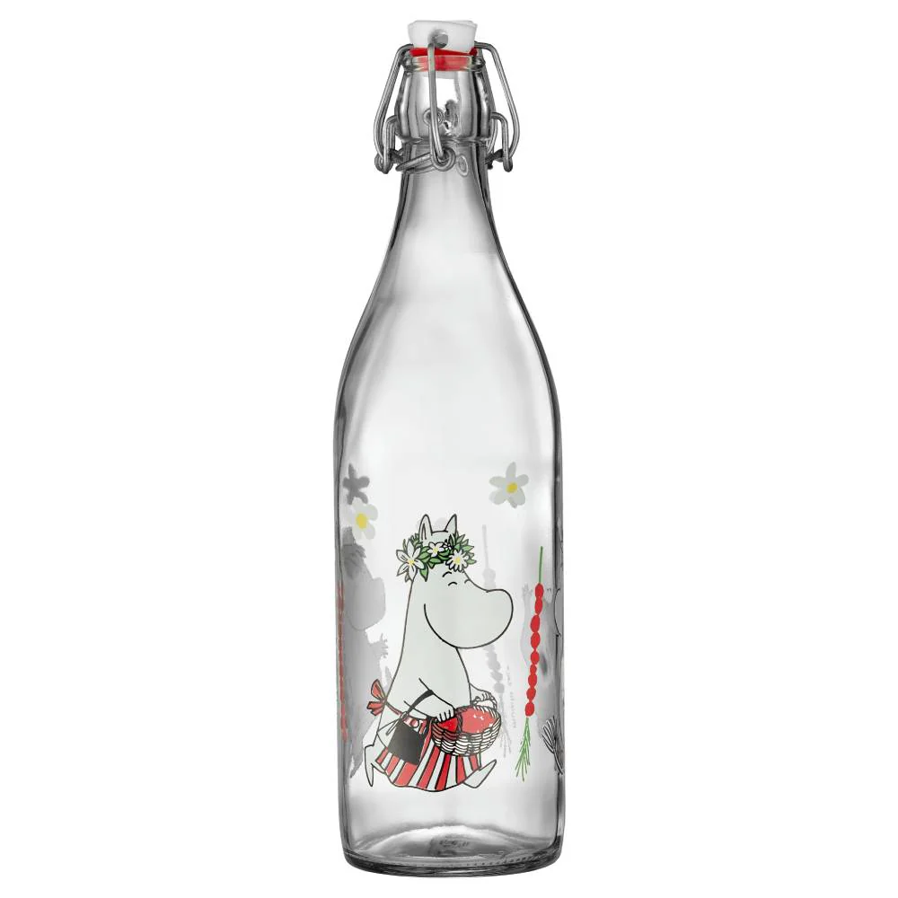 Moomin Wild Strawberries Glass Bottle 1L - Image 3