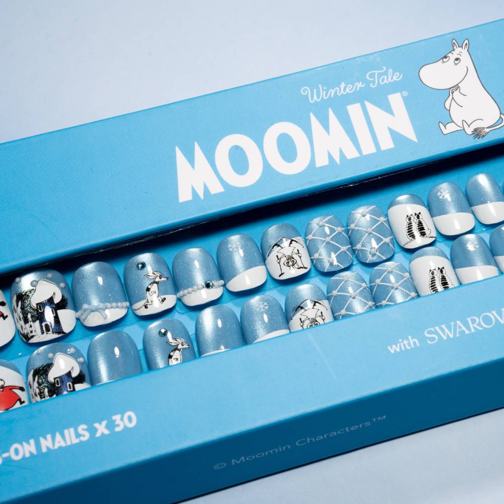 Moomin Winter Tale Press-on Nails Blue - Image 3