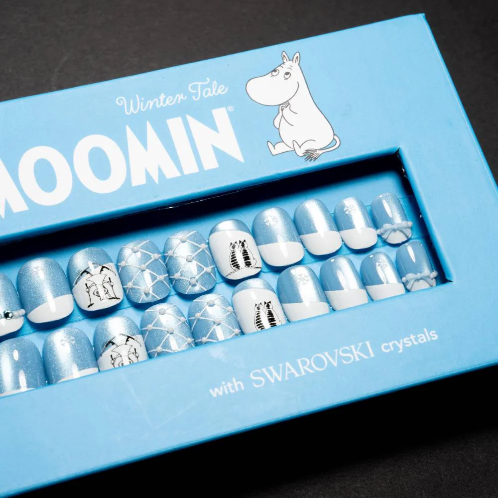 Moomin Winter Tale Press-on Nails Blue - Image 4