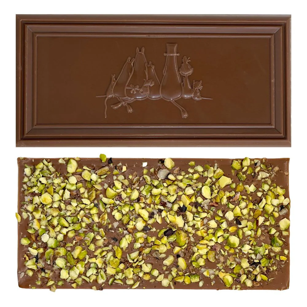 Moominmamma Milk Chocolate with Pistachio & Salt 70g - Image 3