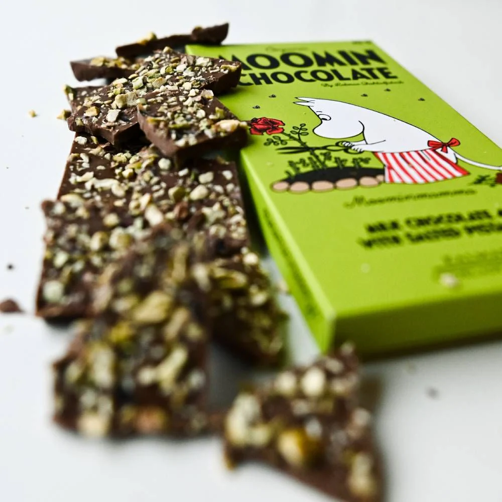 Moominmamma Milk Chocolate with Pistachio & Salt 70g - Image 6
