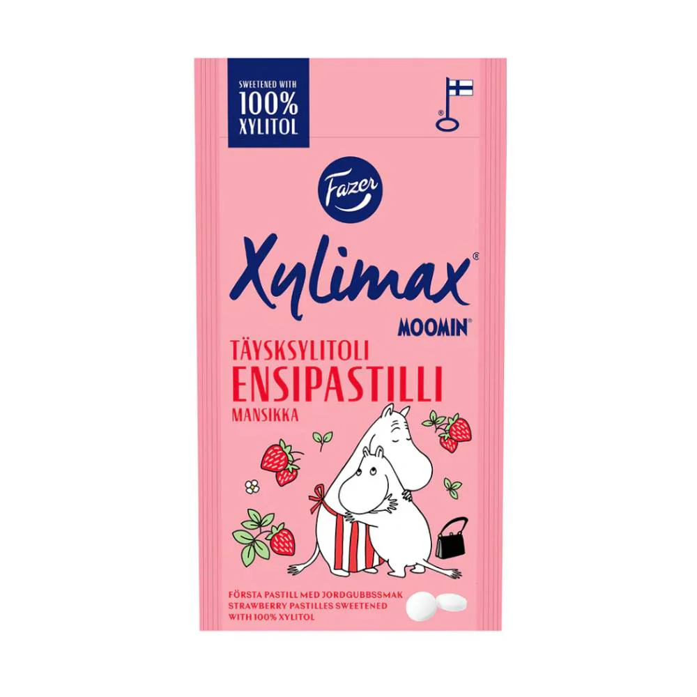 Moominmamma Xylitol Pastille Strawberry 38g
