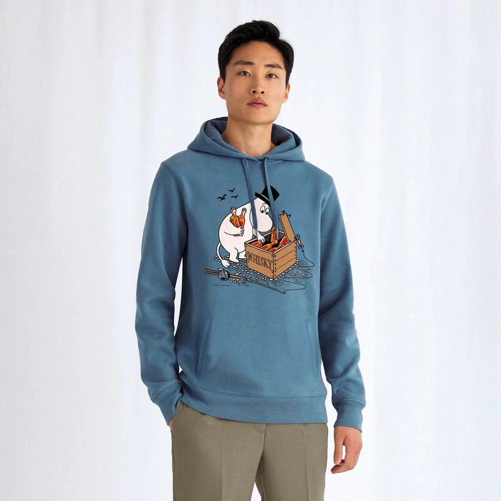 Moominpappa & Whisky Hoodie Blue