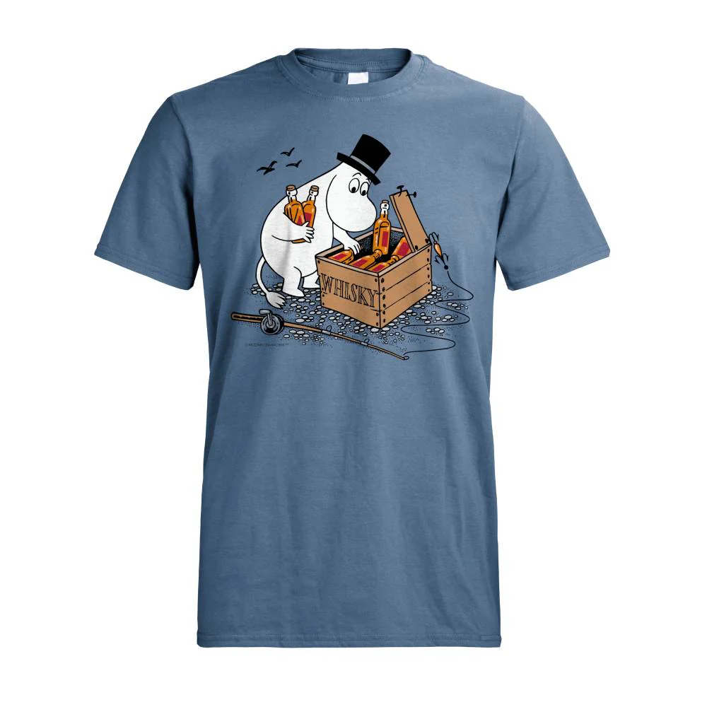 Moominpappa & Whisky T-shirt Blue - Image 2
