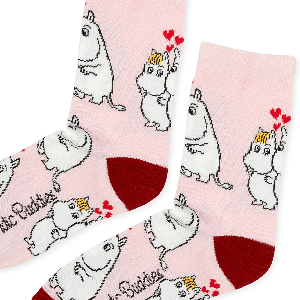 Moomins Love 36-42 Socks Pink - Image 3