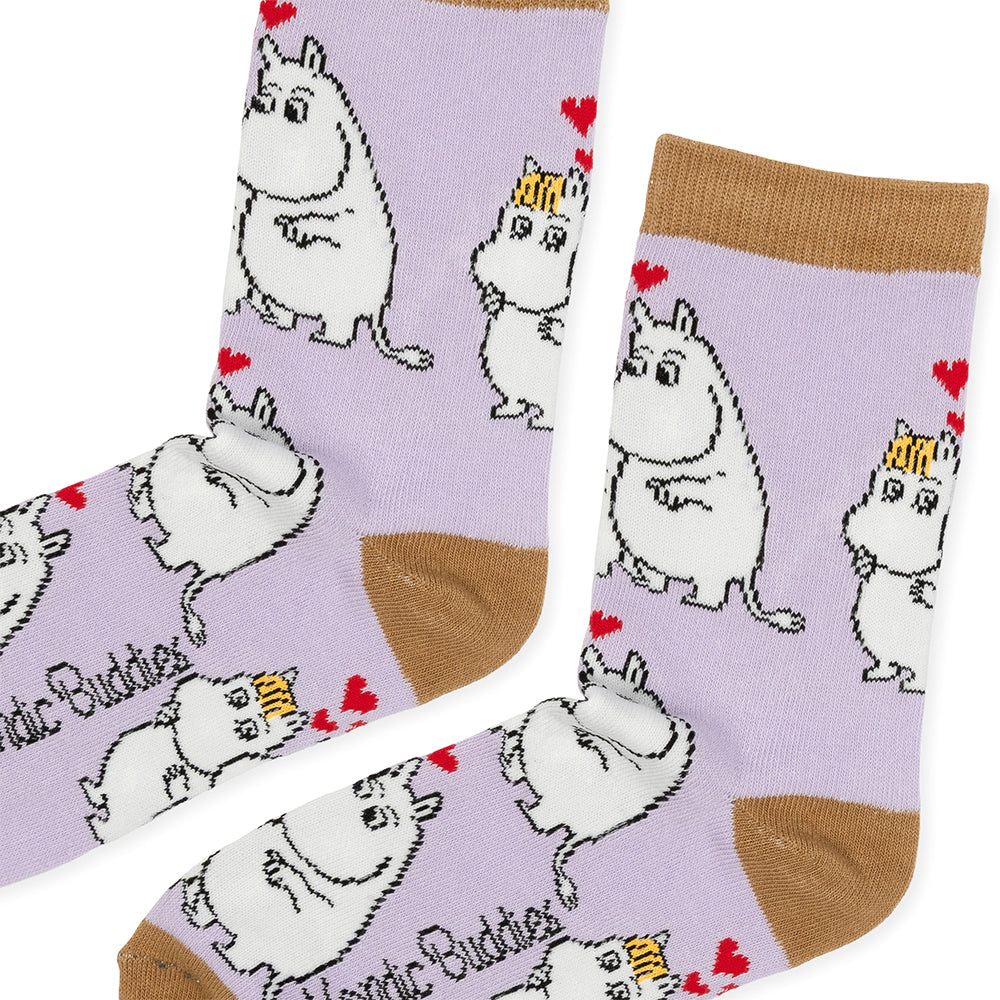 Moomins Love 36-42 Socks Violet - Image 3