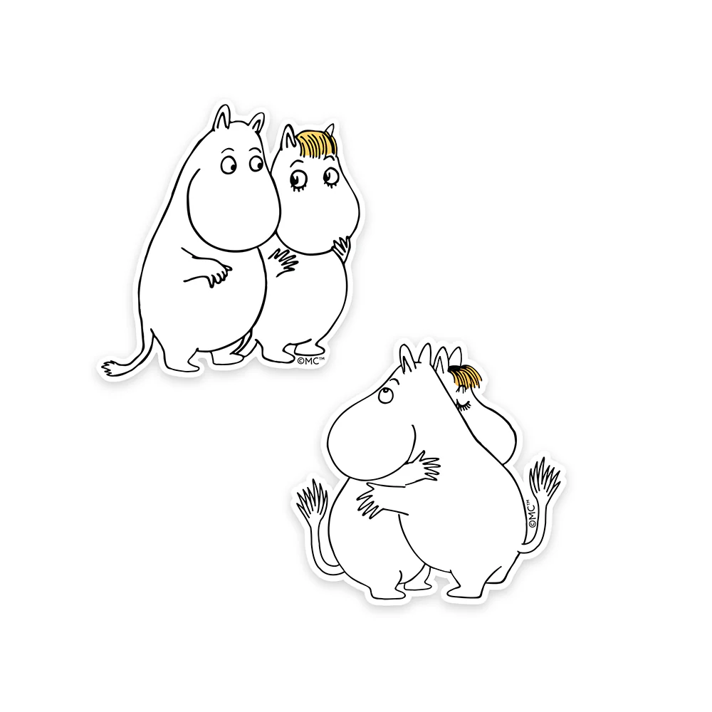 Moomintroll & Snorkmaiden Love XL Stickers 2-set