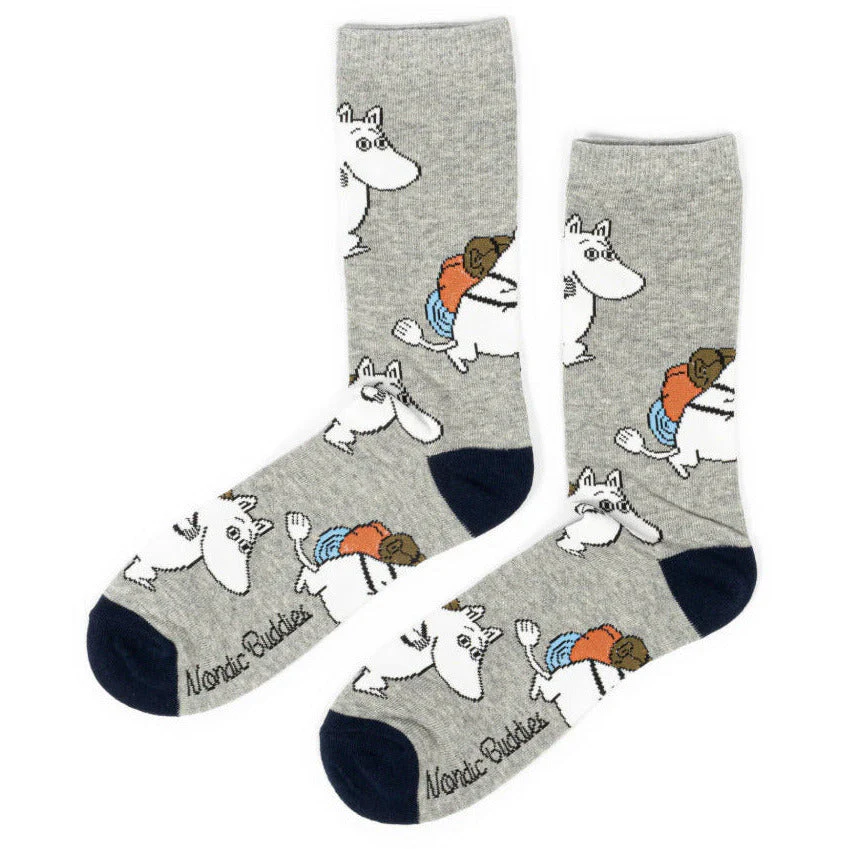 Moomintroll Adventuring Socks 40-45 Grey - Image 2