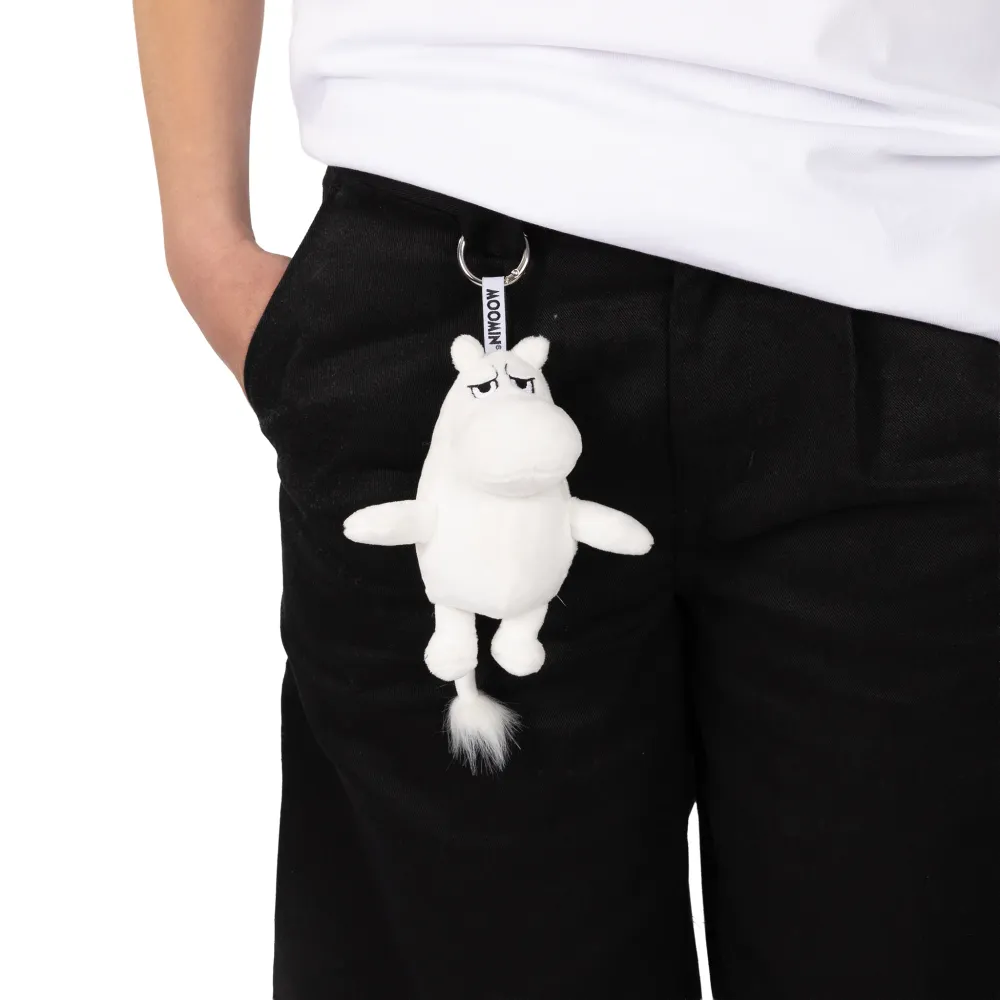 Moomintroll Angry Plushie Key Ring White