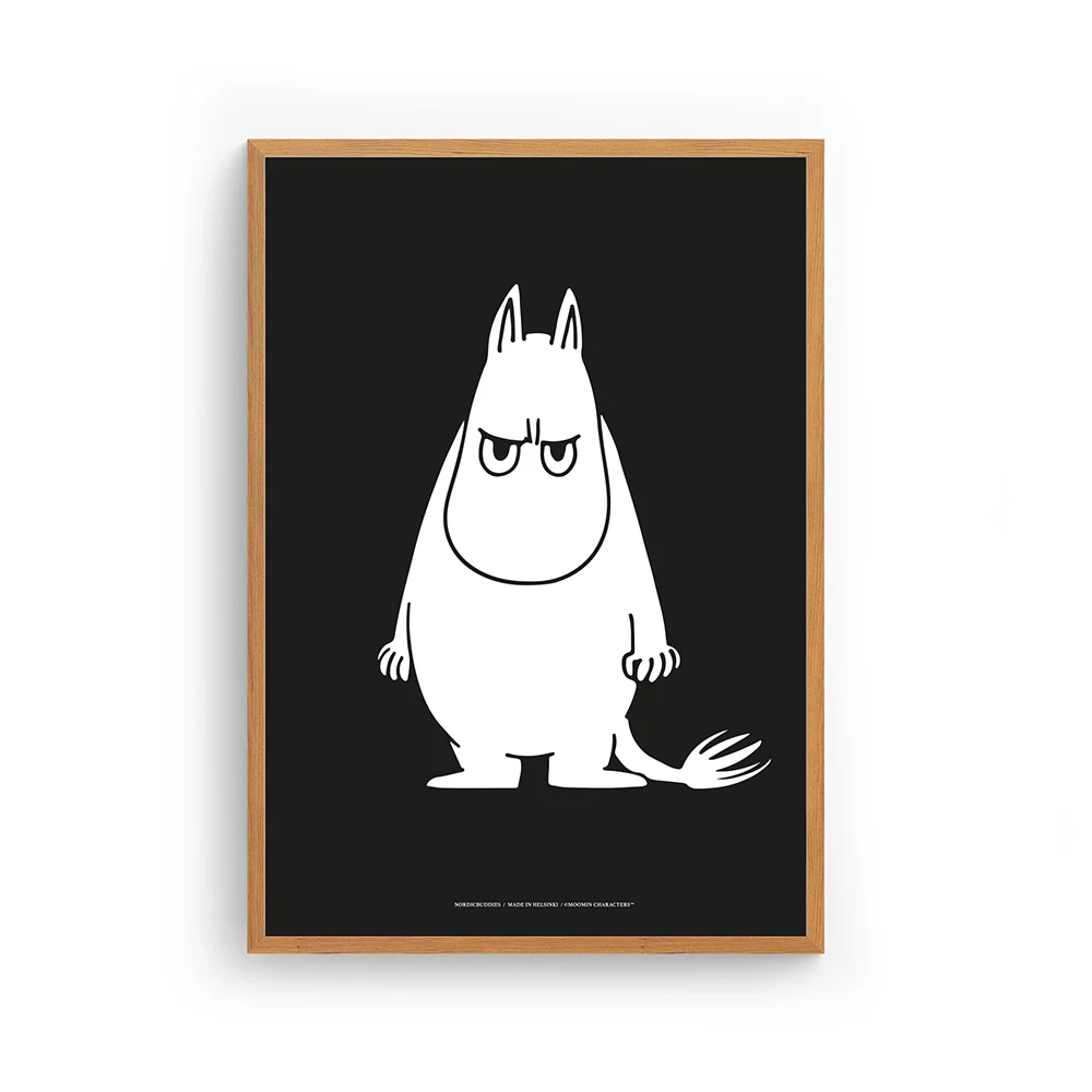 Moomintroll Angry Poster 30x40cm B&W