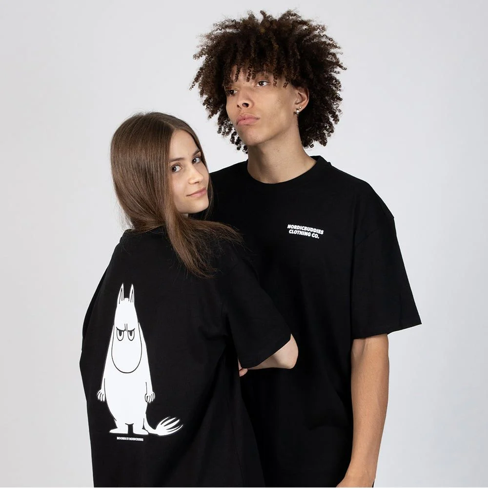 Moomintroll Angry T-shirt Black