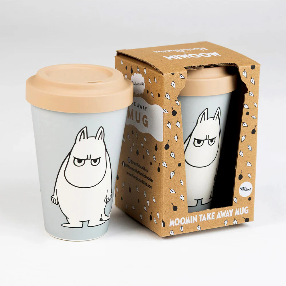 Moomintroll Angry Take-Away Mug Grey - Image 2