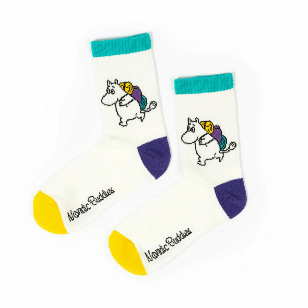 Moomintroll Camping Retro Socks 36-42 White