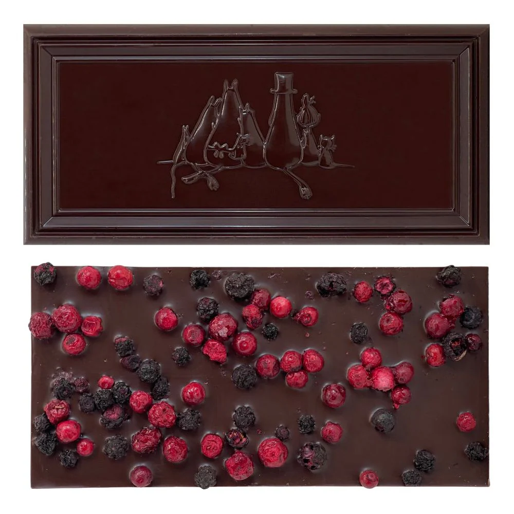 Moomintroll Dark Chocolate with Lingonberry & Blueberry 70g - Image 3