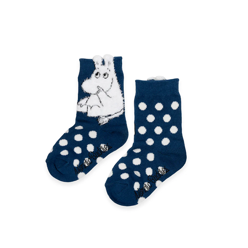 Moomintroll Fluffy Kids Socks 28-31 Darkblue - Image 2