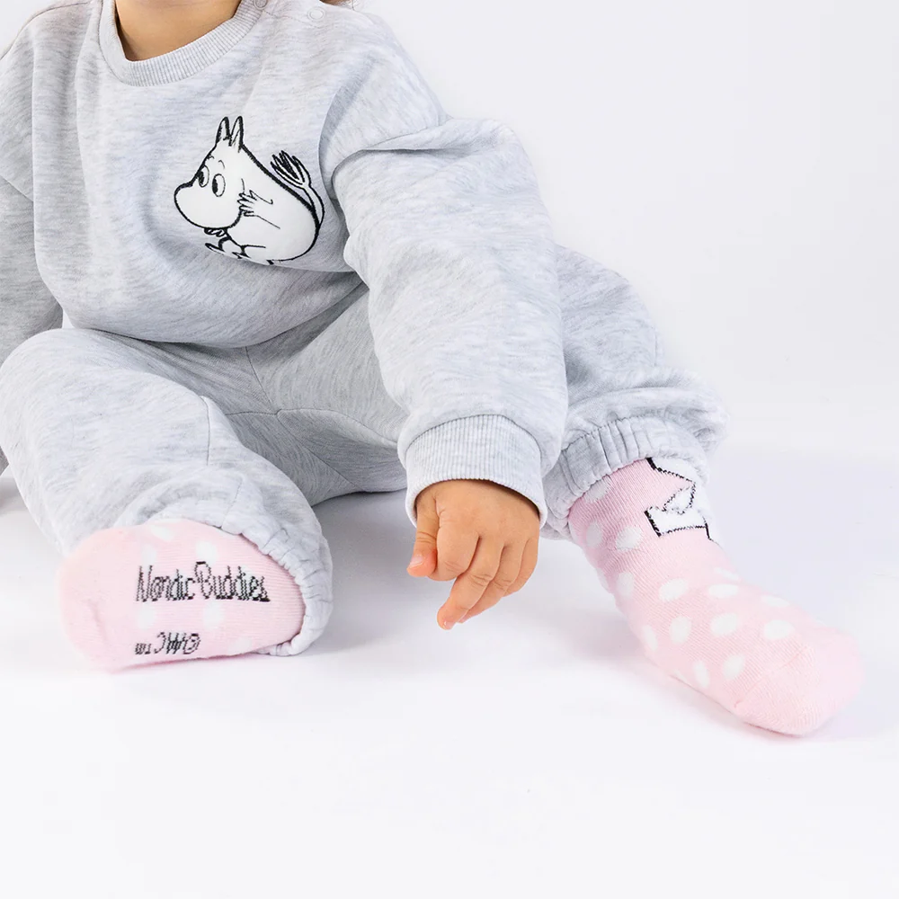 Moomintroll Fluffy Kids Socks 28-31 Pink