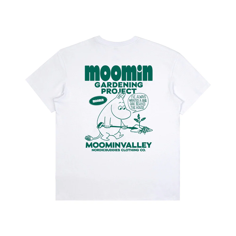 Moomintroll Gardening T-shirt White - Image 4