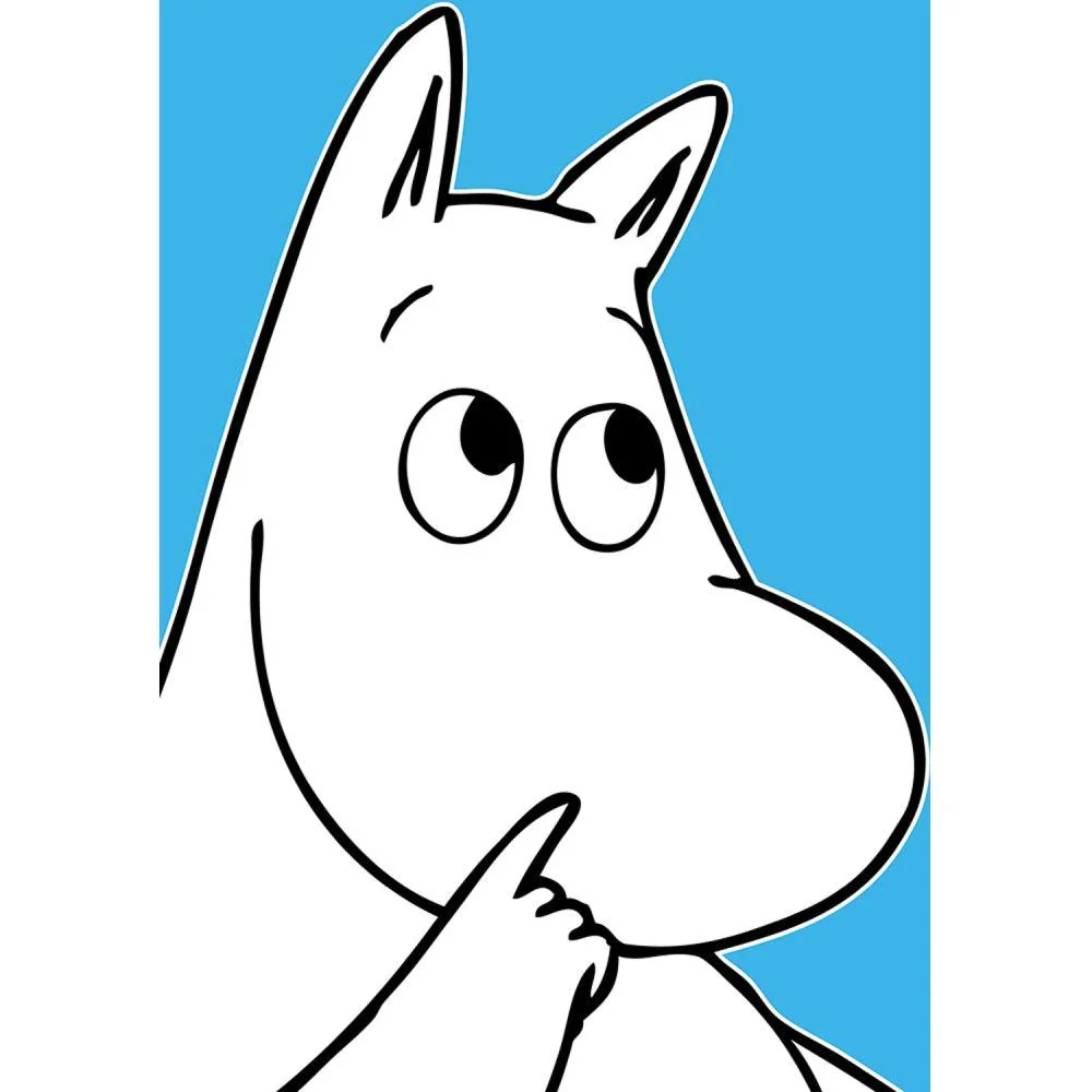 Moomintroll Greeting Card Blue
