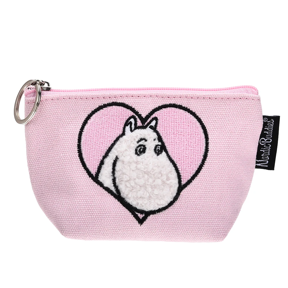 Moomintroll Heart Coin Purse Pink