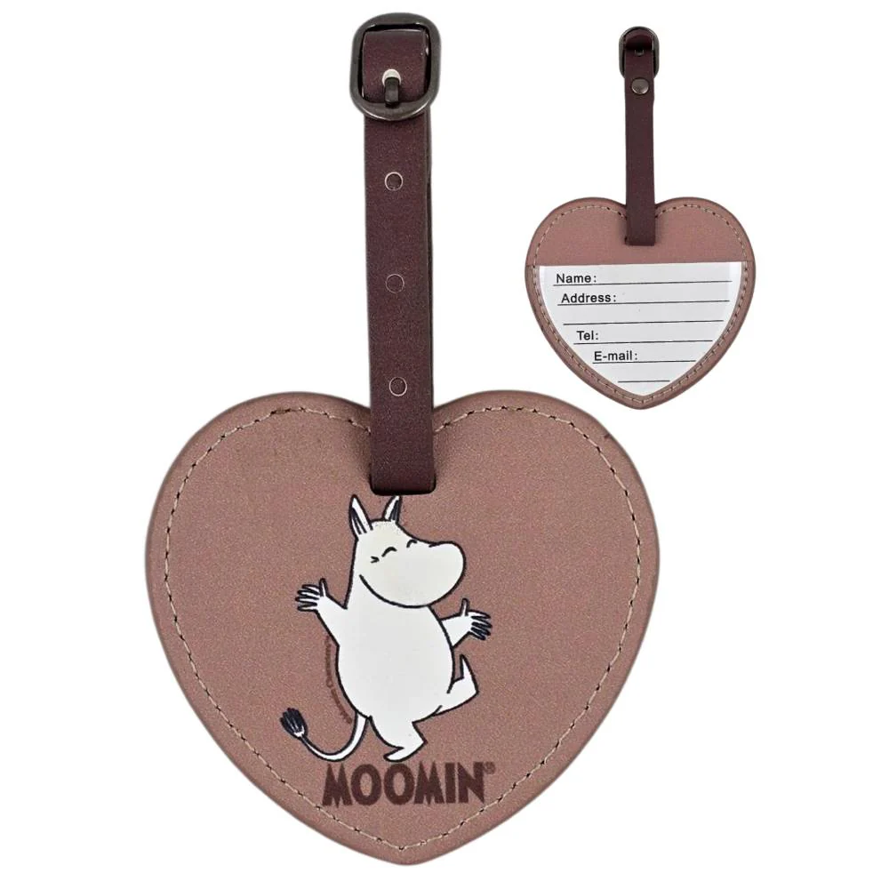 Moomintroll Heart Luggage Tag Brown