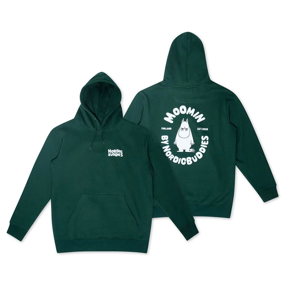 Moomintroll Angry Hoodie Green - Image 2