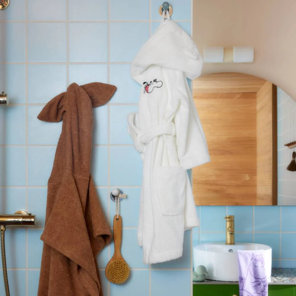 Moomintroll Kids Bathrobe White - Image 5