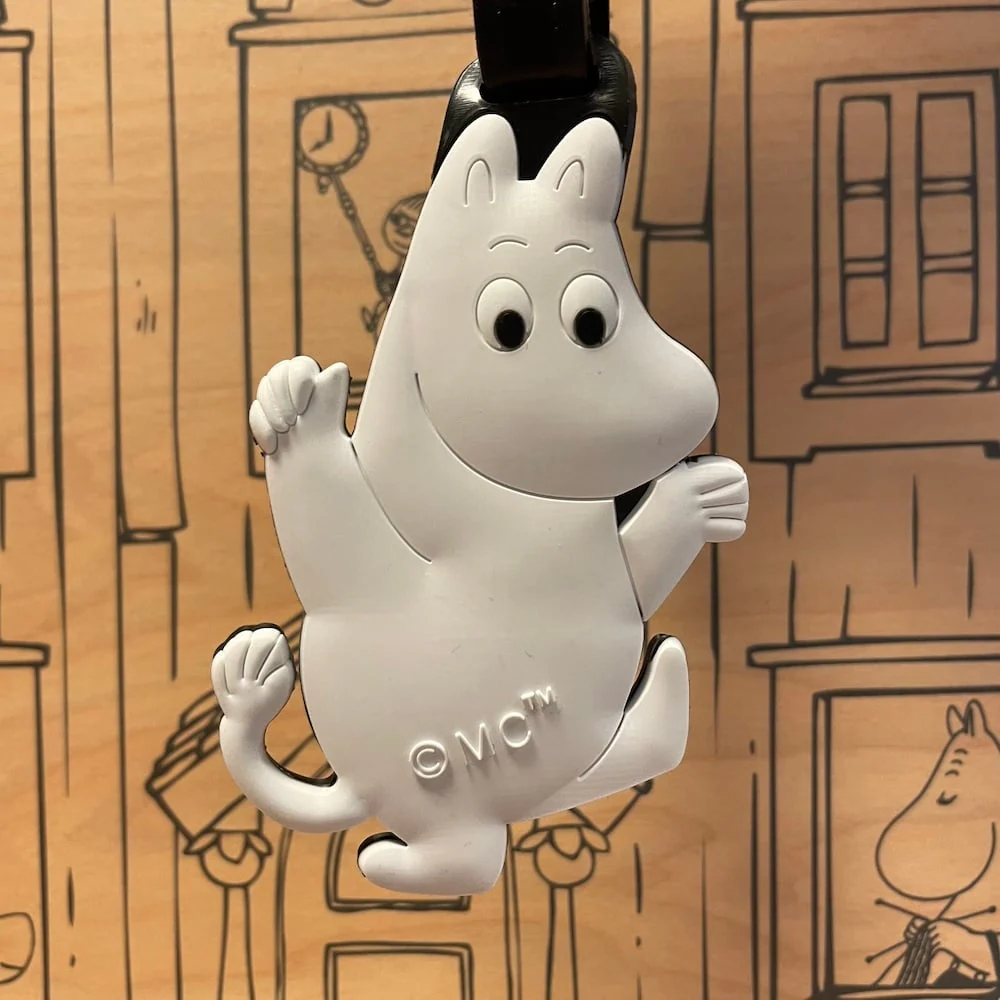Moomintroll Luggage Tag White