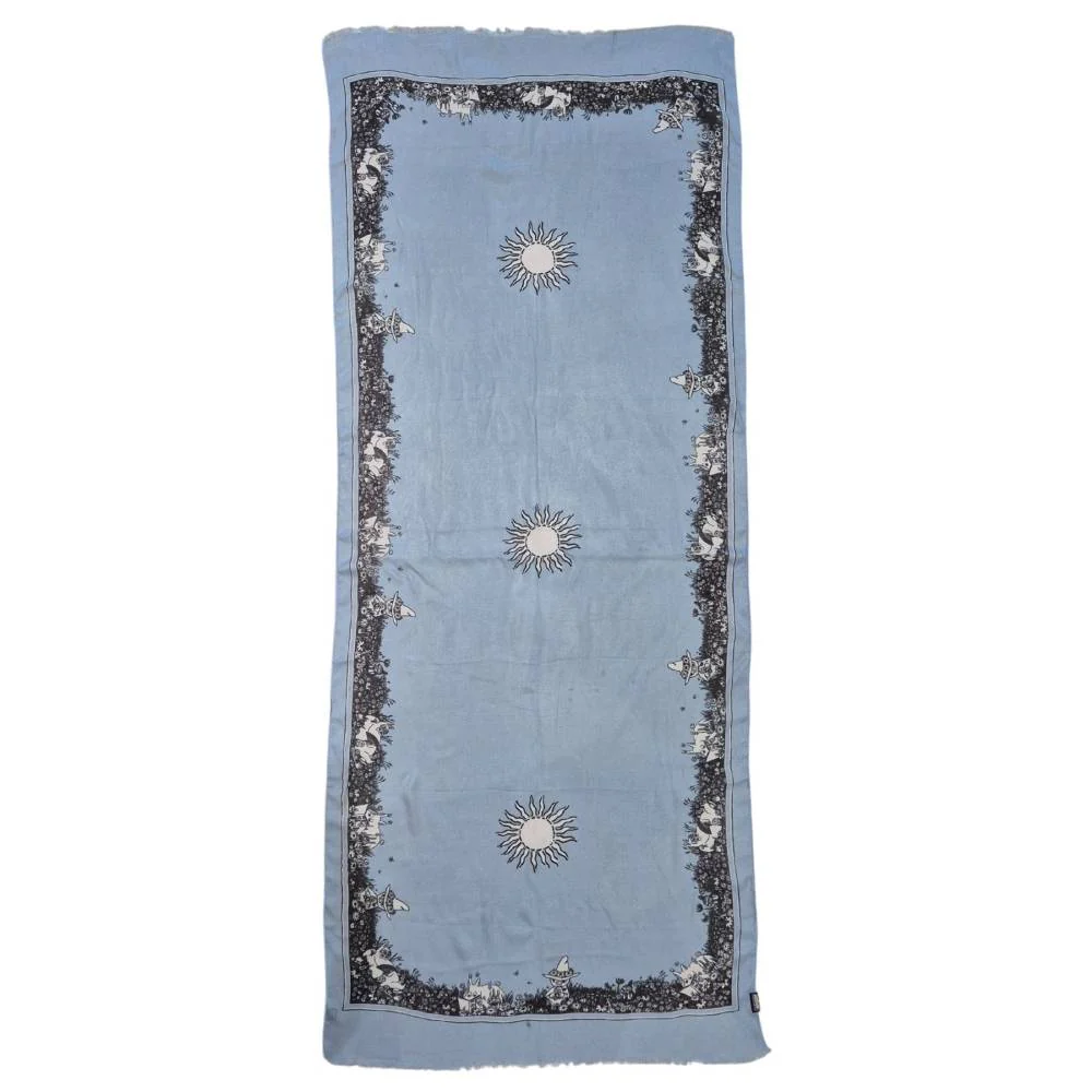 Moomintroll Lyocell Scarf Blue - Image 4