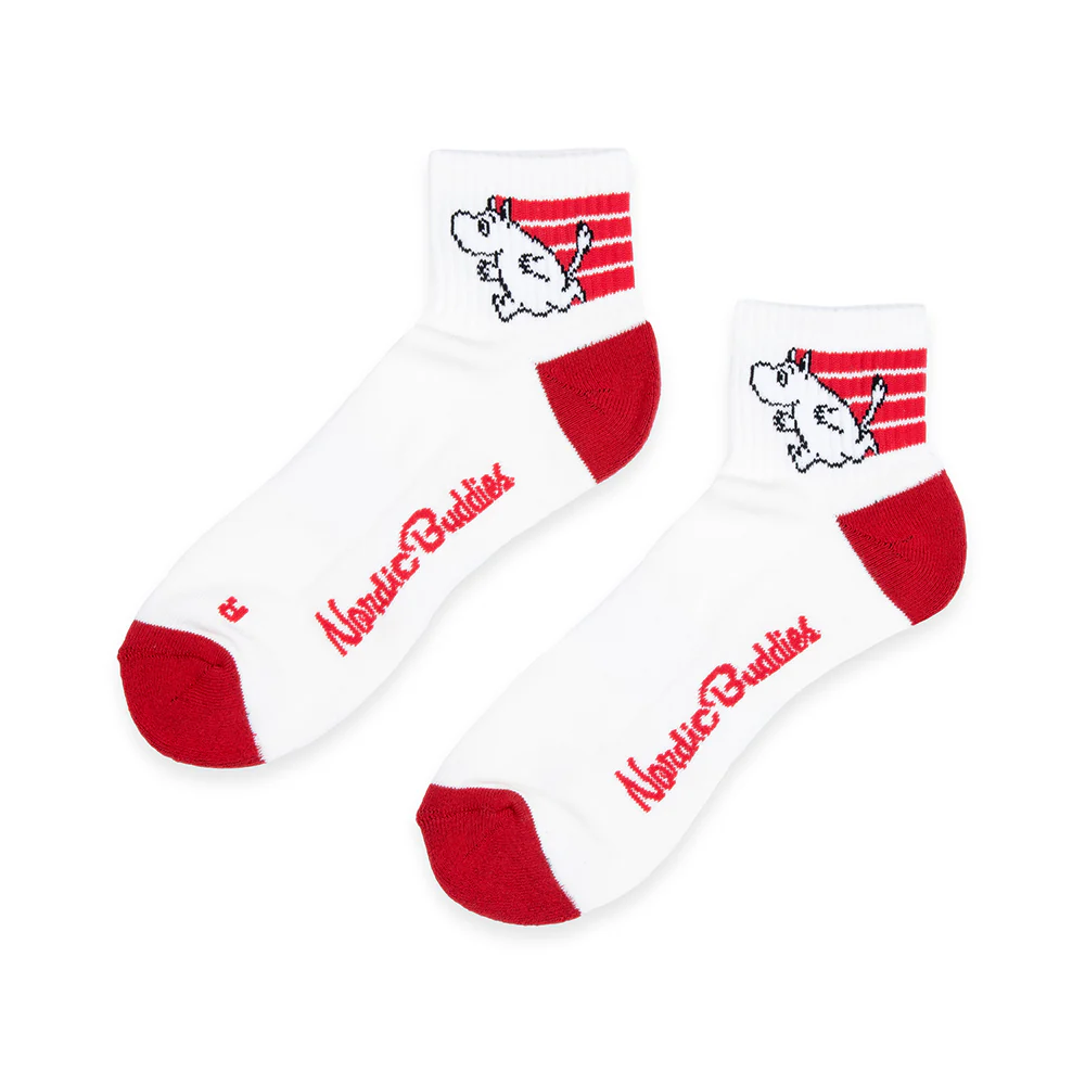 Moomintroll Retro Ankle Socks 40-45 Whitered