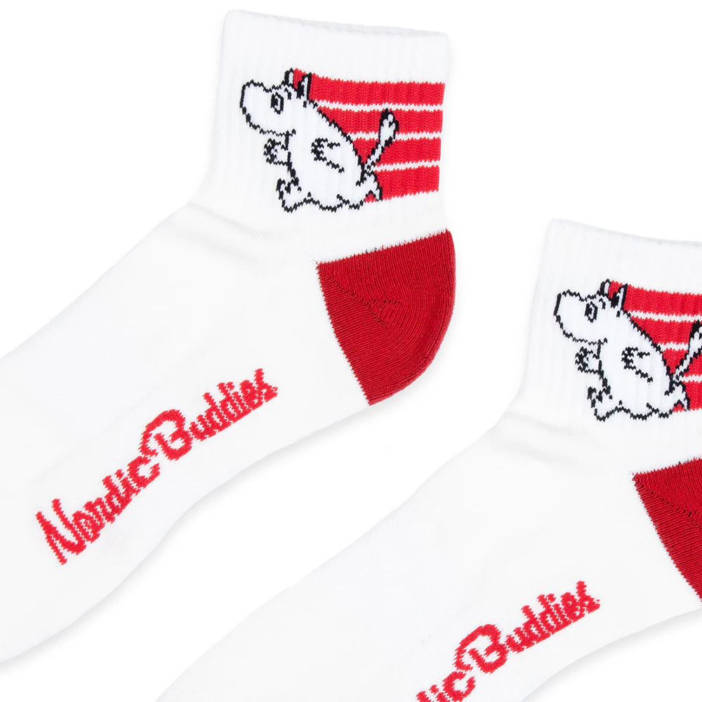 Moomintroll Retro Ankle Socks 40-45 Whitered - Image 2