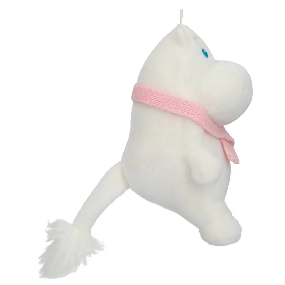Moomintroll Pink Ribbon Plush Toy 17cm - Image 3