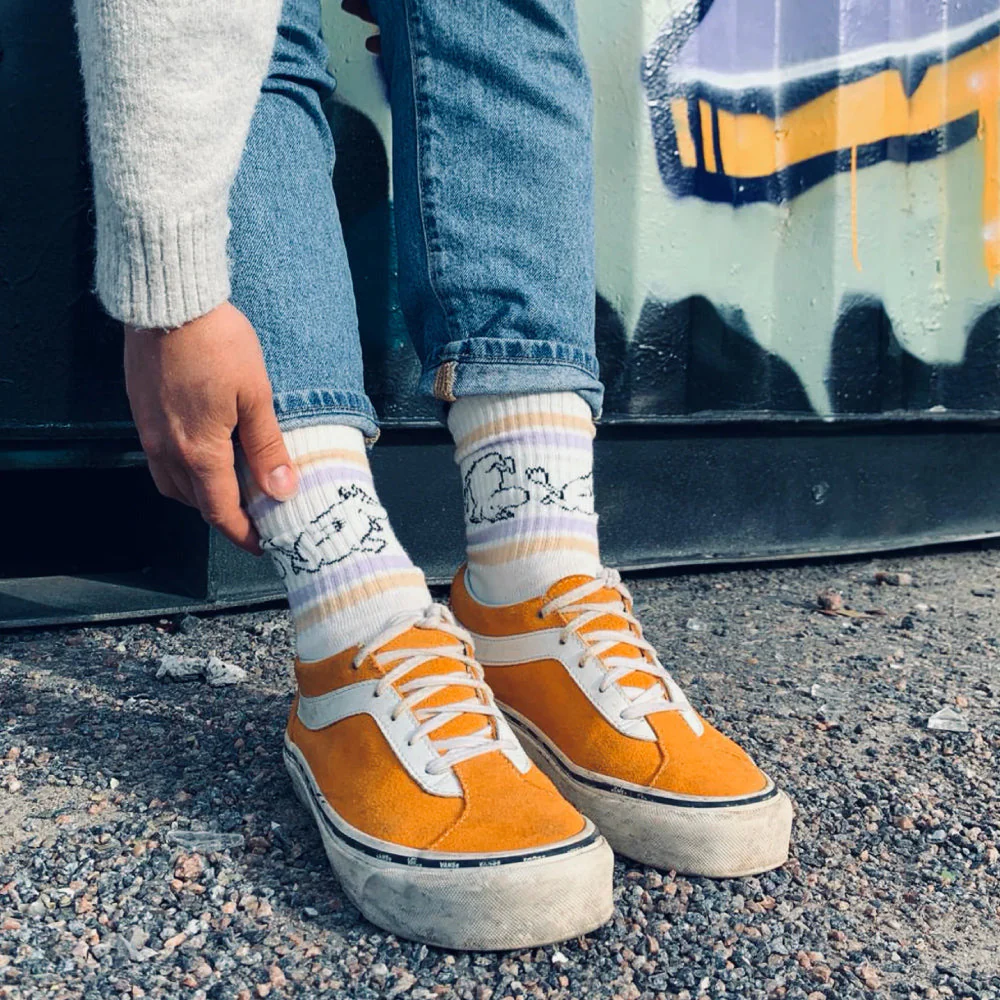 Moomintroll Retro Socks 36-42 White/Lilac