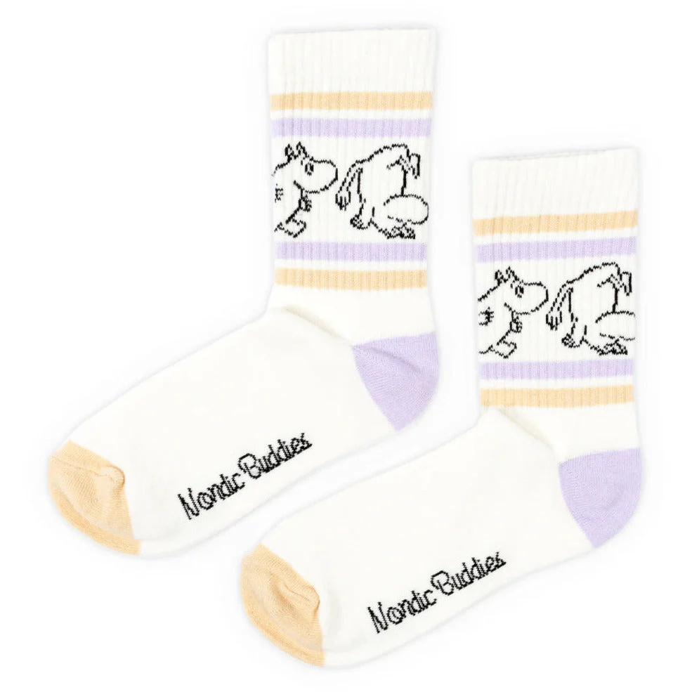 Moomintroll Retro Socks 36-42 White/Lilac - Image 2