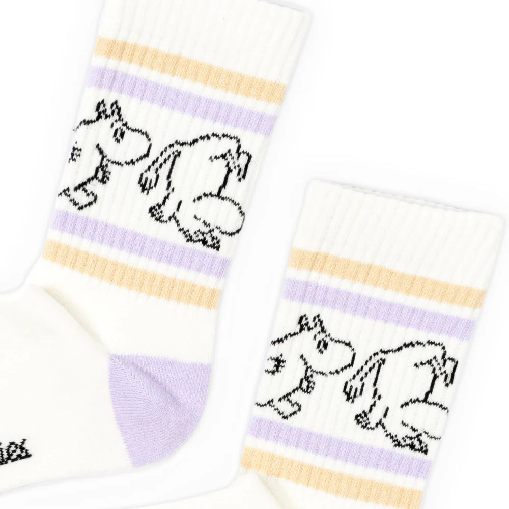 Moomintroll Retro Socks 36-42 White/Lilac - Image 3
