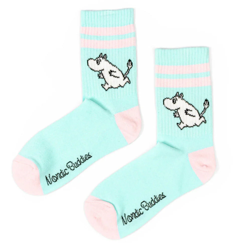 Moomintroll Retro Socks Blue/Pink