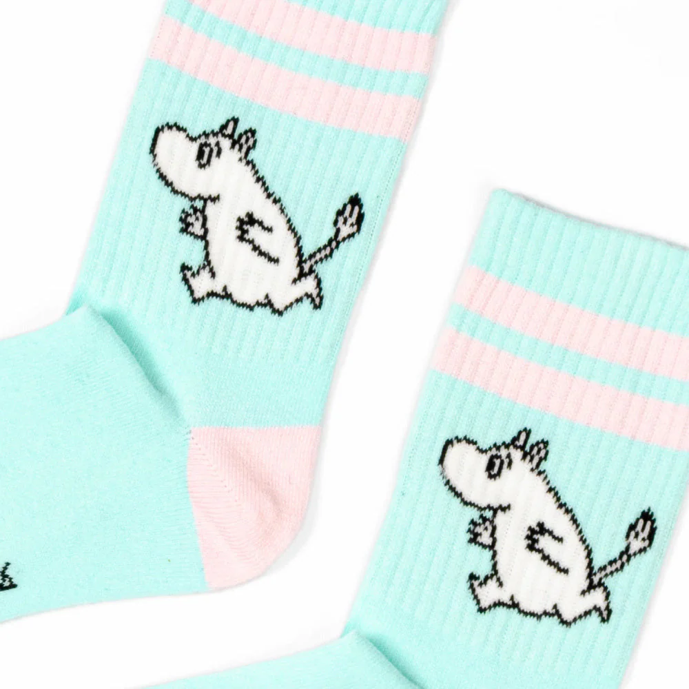 Moomintroll Retro Socks Blue/Pink - Image 2