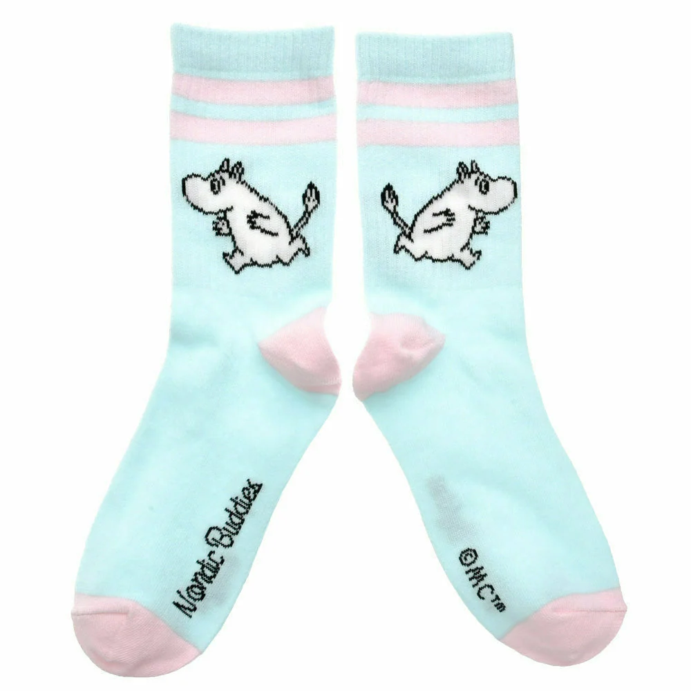 Moomintroll Retro Socks Blue/Pink - Image 3