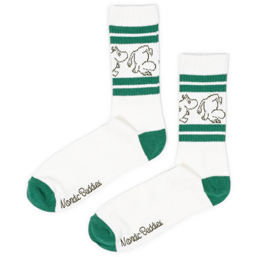 Moomintroll Retro Socks 40-45 White/Green